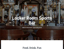 Tablet Screenshot of lockerroomsportsbar.com